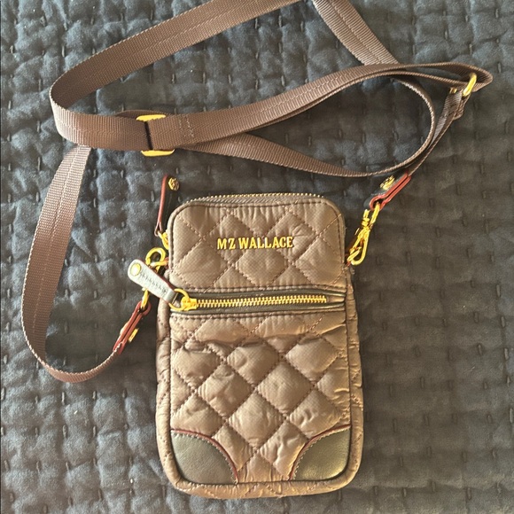 MZ Wallace Gray Quilted Crossbody Bag - Picture 7 of 8